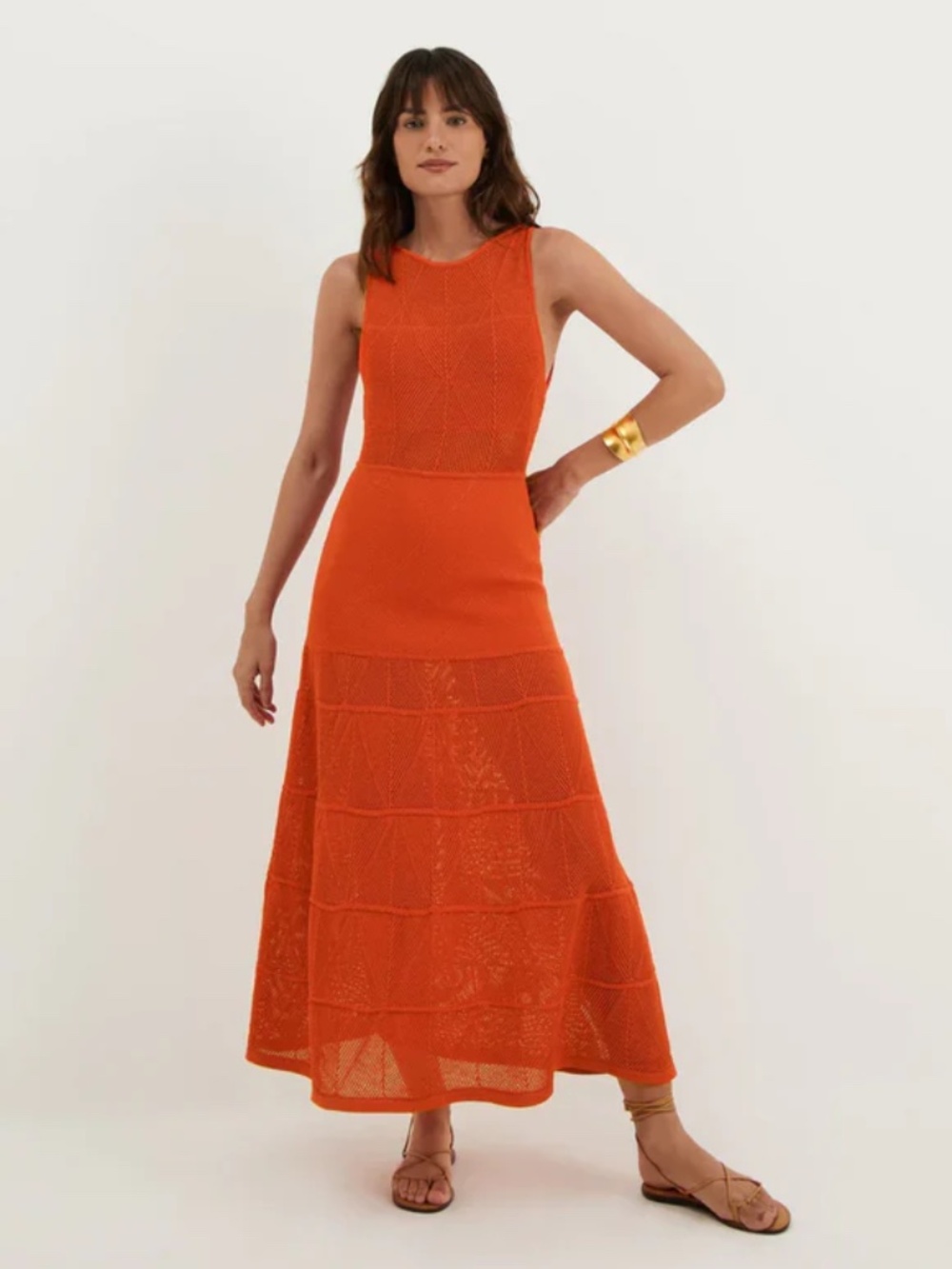 ViX Paula Hermanny Knit Silvie Long Dress | Spritz - Spritz NWT Large - Picture 3 of 7